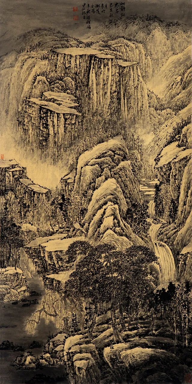 谷朝光(山水)张君法(时代赞歌)寿县文化馆每年在岁末年初举办迎新春书